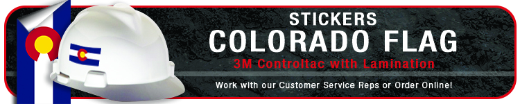Colorado State Flag Sticker | CustomHardHats.com